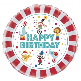 Circus Themed Happy Birthday Balloon